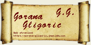 Gorana Gligorić vizit kartica